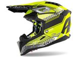 Casco Motocross Airoh Aviator 3 Wave Carbon, Giallo Opaco, Xs (53/54)