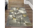 Tappeto Tappeto Moderno Tappeto Da Salotto A Pelo Corto In Giallo Pastello Grigio Dimensioni - 80 X 150 Cm