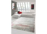 Tappeto Moderno E Di Design Tappeto In Lana Con Frange Crema Beige Rosa Dimensioni - 80 X 300 Cm
