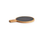 Piatto Da Portata Per Tapas Zeller, Bambù/Ardesia, 29,5X22X1,5 Cm, Marrone/Nero