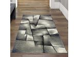 Tappeto Di Design Tappeto Moderno Tappeto Da Salotto Tappeto A Pelo Corto Tappeto Contour Cut Check Pattern Grigio Nero Bianco Dimensioni - 80 X 150 Cm