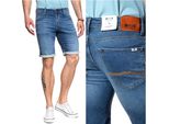 Mustang Herren, Pantaloncini Chicago Short, Slim Fit, W28, Blau, Kurze, Hosen,