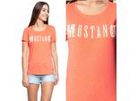 Mustang Damen, Maglietta Alexia C Print, S, Arancione, Sport, Tshirt, Camicia