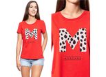 Mustang Damen, Maglietta Alina C Print, S, Rot, Sport, Tshirt, Camicia
