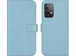 Custodia Per Samsung Galaxy A52/Samsung Galaxy A52S/Samsung Galaxy A52 - Vera Pelle - Selencia Flip Cover - Blu Chiaro