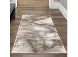 Tappeto In Marmo Con Fibre Lucide In Beige Dimensioni - 80 X 150 Cm