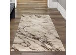 Tappeto Salotto Tappeto Effetto Marmo In Beige Crema Dimensioni - 80 X 150 Cm