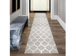 Tappeto Da Camera Con Motivo Marocchino In Grigio Dimensioni - 80 X 300 Cm