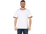 T-Shirt Uomo Manica Corta Nero Bianco 100% Cotone Bianco M