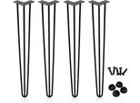 Vingo 4X Gambe Del Tavolo Telaio Del Tavolo Gambe A Forcina 3 Barre Gambe Del Mobile Gambe A Forcina Gambe Del Mobile Corridori Del Tavolo Gambe A Forcina 45 Cm Per Scrivania, Tavolo Da Pranzo