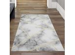 Tappeto Di Design Per Il Soggiorno, Motivo Marmo In Oro Crema Dimensioni - 80 X 150 Cm