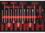 Ks Tools Set Di Chiavi Per Perni Angolari Con Impugnatura A T E Inserto In Schiuma 18 Pezzi - 811.2018