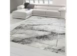 Tappeto Moderno Da Salotto Effetto Marmo In Grigio Dimensioni - 120 X 170 Cm