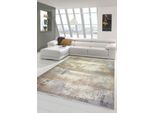Tappeto In Lana Tappeto Di Design Astratto In Fibre Naturali In Beige Grigio Crema Dimensioni - 80 X 300 Cm