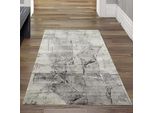 Tappeto Moderno Da Salotto Astratto In Grigio Crema Dimensioni - 80 X 150 Cm