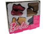 Mattel GNJ69 Barbie Ken Set Di Scarpe 4 Pezzi Rosso/Oro/Blu/Ocra Accessori Per Bambole