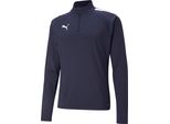 Puma Teamliga 1/4 Zip Top Uomo Blu Scuro Bianco Taglia Xxl