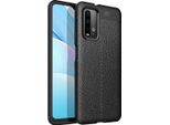 Xiaomi Poco M3 Custodia, Laimtop Lychee Texture Antiurto Antiscivolo Custodia Protettiva In Tpu Per Xiaomi Poco M3 Nero
