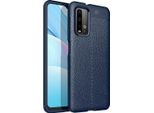 Xiaomi Poco M3 Custodia, Laimtop Lychee Texture Antiurto Antiscivolo Custodia Protettiva In Tpu Per Xiaomi Poco M3 Blu