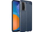 Huawei P Smart 2021 Custodia, Laimtop Lychee Texture Antiurto Antiscivolo Custodia Protettiva In Tpu Per Huawei P Smart 2021 Blu