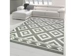 Tappeto Moderno Orientale Tappeto Da Salotto Con Motivo Marocchino In Grigio Bianco Dimensioni - 160 X 230 Cm
