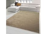 Tappeto Moderno A Pelo Corto Tappeto Di Design A Tinta Unita Beige Dimensioni - 160 X 230 Cm