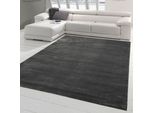 Tappeto Moderno A Pelo Corto Tappeto Di Design Uni Antracite Dimensioni - 120 X 170 Cm