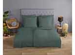 Set Di Biancheria Da Letto Tinta Unita Good Morning 135X200 Cm Verde Oliva