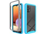 Custodia Samsung Galaxy A32 4G, Copertura Posteriore Trasparente Ibrida, Robusto Paraurti In Tpu, Custodia Antiurto Per Samsung Galaxy A32 4G Blu