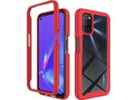 Oppo A52 / A72 / A92 4G Custodia, Copertura Posteriore Trasparente Ibrida, Robusto Paraurti In Tpu, Custodia Antiurto Per Oppo A52 / A72 / A92 4G Rosso