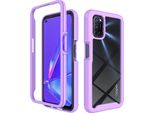 Oppo A52 / A72 / A92 4G Custodia, Copertura Posteriore Trasparente Ibrida, Robusto Paraurti In Tpu, Custodia Antiurto Per Oppo A52 / A72 / A92 4G Viola