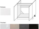 Base Lavello (EST-DZ/80) A 2 Ante 80 Cm In Acrilico Opaco Bianco Perla Colore Frontale Selezionabile