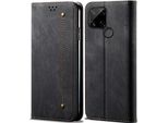 Custodia Oppo Realme C21, Custodia A Portafoglio In Pelle Con Chiusura Magnetica E Supporto Per Oppo Realme C21 Nero