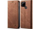 Custodia Oppo Realme C21, Custodia A Portafoglio In Pelle Con Chiusura Magnetica E Supporto Per Oppo Realme C21 Marrone