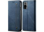 Custodia Redmi Note 10 4G/ Note 10S, Custodia In Pelle A Portafoglio Con Chiusura Magnetica E Supporto Per Xiaomi Redmi Note 10 4G/Note 10S Blu
