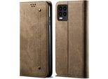 Oppo Realme 8 Pro Case, Custodia A Portafoglio In Pelle Con Chiusura Magnetica E Supporto Per Oppo Realme 8 Pro Khaki