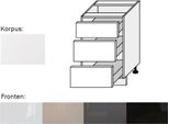 Base A Cassetti (EST-D3SE/50) 50 Cm Acrilico Opaco Bianco Perla Colore Frontale Selezionabile