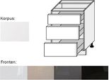 Base A Cassetti (EST-D3SE/60) 60 Cm In Acrilico Opaco Bianco Perla Colore Frontale Selezionabile