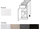 Base Combinata (EST-D1SE/30) 30 Cm In Acrilico Opaco Bianco Perla Colore Frontale Selezionabile