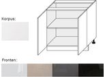Base (EST-DE/80) 2 Porte 80 Cm In Acrilico Opaco Bianco Perla Colore Frontale Selezionabile