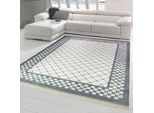 Tappeto Moderno Da Salotto In Grigio Crema Dimensioni - 80 X 300 Cm