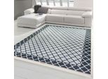 Tappeto Da Salotto Con Disegno Marocchino In Nero Grigio Dimensioni - 80 X 300 Cm