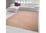 Tappeto Moderno A Pelo Corto Tappeto Soggiorno Di Design Uni Rosa Dimensioni - 120 X 170 Cm