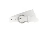Vanzetti Pelle Cintura Cintura In Vita 25Mm Leather Belt W95 White Bianco
