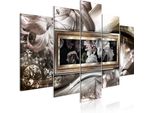 Quadri Su Tela 200X100 Cm B-C-0805-B-M Quadro Su Tela Non Tessuta 5 Pezzi Stampa D'arte Moderna Arte Murale Xxl Decorazione Murale Design Quadro Murale Fiori Abstratto
