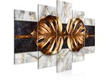 Quadri Su Tela 200X100 Cm B-A-0773-B-M Quadro Su Tela Non Tessuta 5 Pezzi Stampa D'arte Moderna Arte Murale Xxl Decorazione Murale Design Quadro Murale Absrtakt Monstera