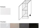 Base (EST-DE/30) 1Trg 30Cm Acrilico Opaco Bianco Perla Colore Frontale Selezionabile