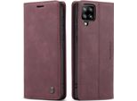 Samsung Galaxy A42 5G Case, Retro Custodia In Finto Cuoio Con Funzione Stand Per Samsung Galaxy A42 5G Rosso
