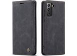 Samsung Galaxy S21+ 5G Case, Retro Custodia In Finto Cuoio Con Funzione Stand Per Samsung Galaxy S21 Plus 5G Nero