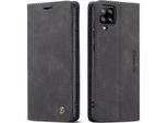 Samsung Galaxy A42 5G Case, Retro Custodia In Finto Cuoio Con Funzione Stand Per Samsung Galaxy A42 5G Nero